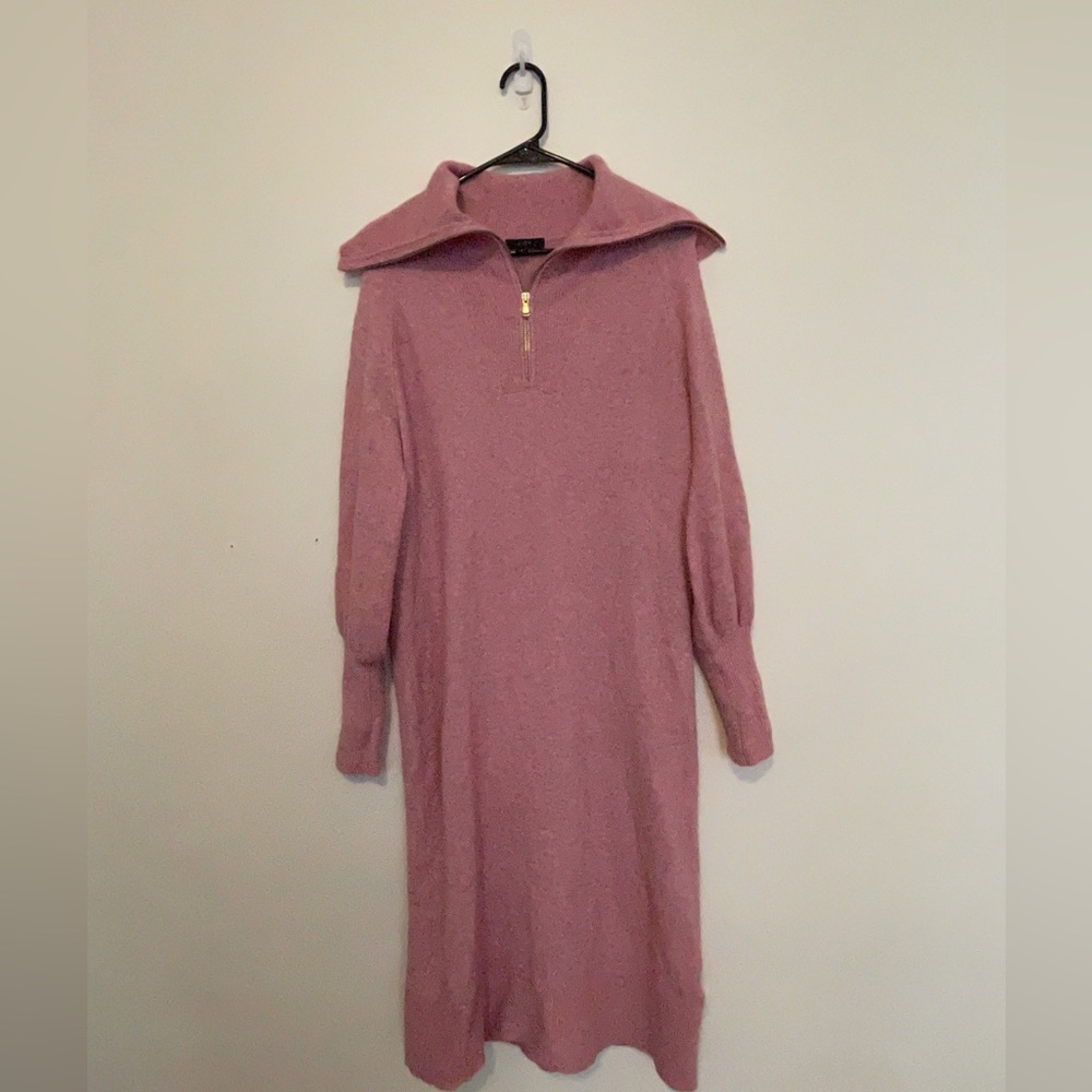 J.Crew Half-zip sweater-dress in Merino and Alpaca blend